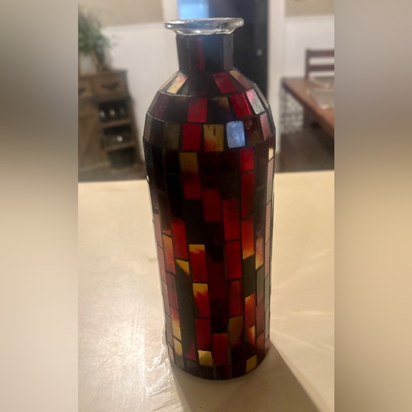 Other - Stained Glass Jewel Toned Mosaic Vase